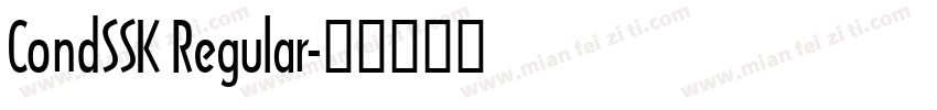 CondSSK Regular字体转换